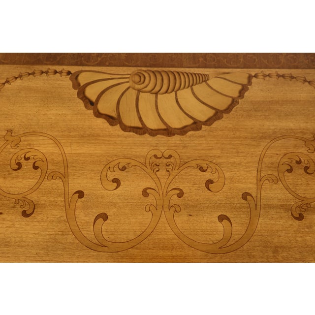 1990s Century Satinwood Mahogany Adams Style Console Table For Sale - Image 5 of 12