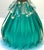 Mid 20th Century Archimede Seguso Murano Ribbed Emerald Green Glass Lamp Applied Crystal Collar For Sale In West Palm - Image 6 of 16