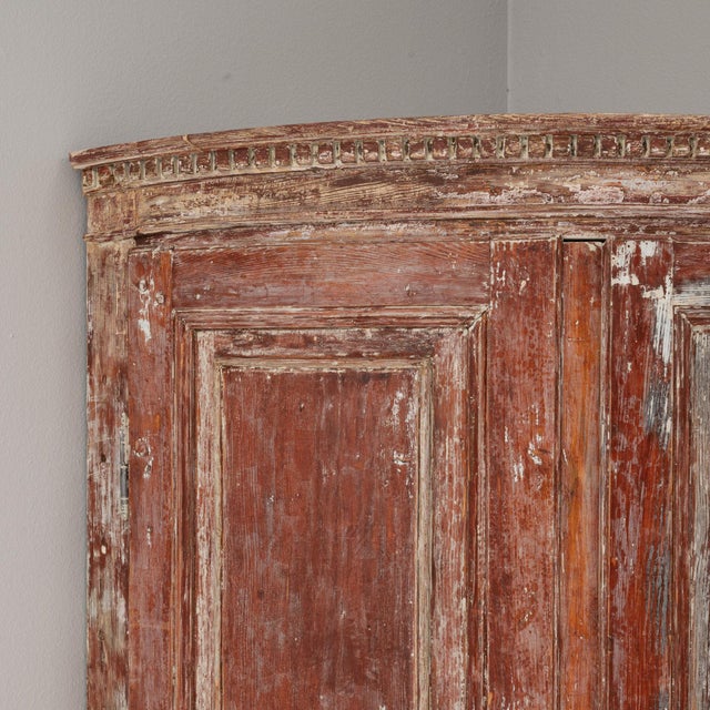 19th Century Sweden Traditional Burnt Orange Wood Storage Cabinets & Cupboards For Sale In Greensboro - Image 6 of 11