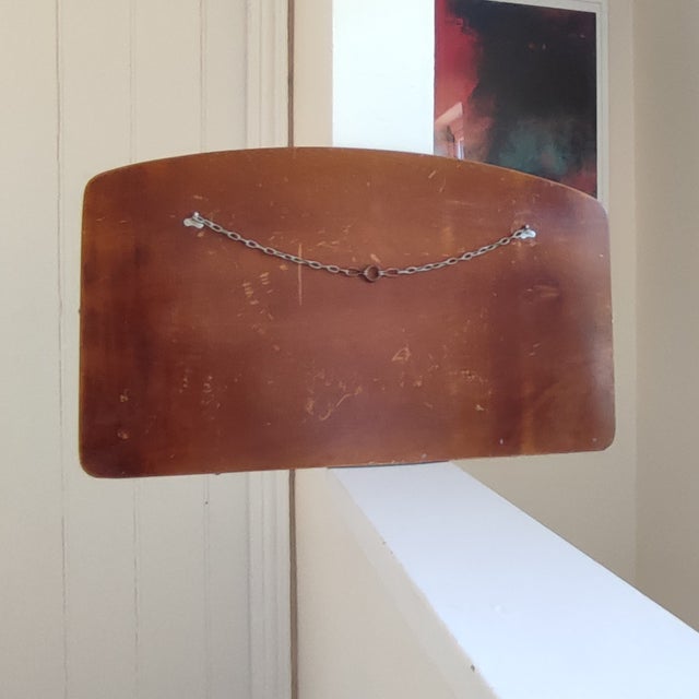 Large Mid-Century Art Deco Style Frameless Wall Mirror with Arched Top, 1940s For Sale - Image 11 of 12