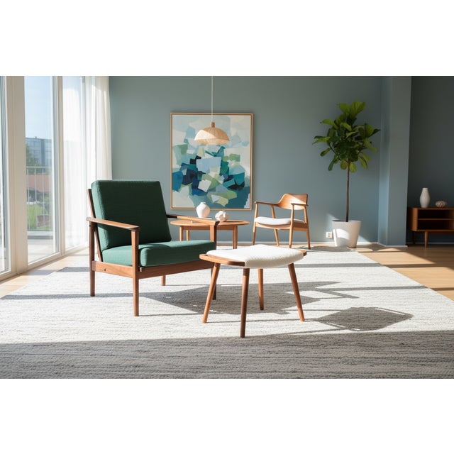 Vintage Danish Teak Stool with Shaped Handles, 1960s For Sale - Image 10 of 11
