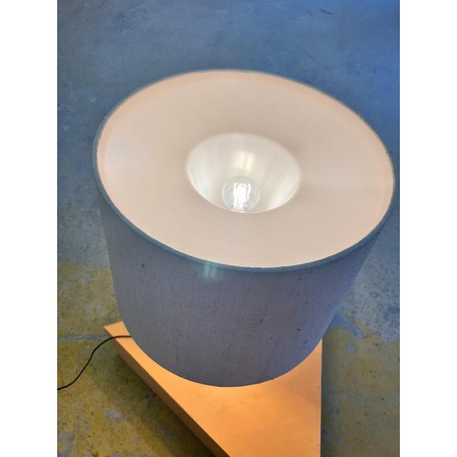 Teak and Raw Silk Table Lamp from Domus For Sale - Image 6 of 11