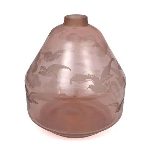 20th century 30`s. KAZA, France. Glass, engravings. Height 34.5 cm.