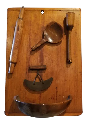 Rustic Kitchen Cutting Board Art Piece