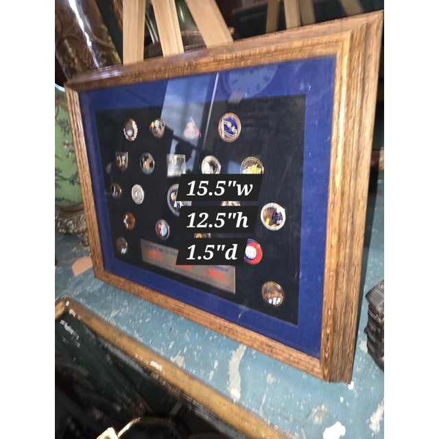 Apollo crew insignia pins collection custom framed.