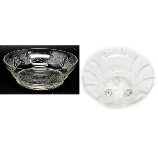 Art Deco German Crystal Bowls, 1930s, Set of 2 For Sale - Image 6 of 9