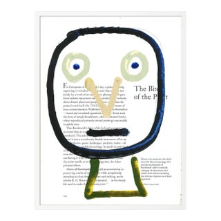 Funny Face 4 Print by Virginia Chamlee in White Frame, Small For Sale