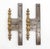 Metal Pair of Vintage 9.875 X 6 Ornate Brass Steel Olive Door Hinges For Sale - Image 7 of 7