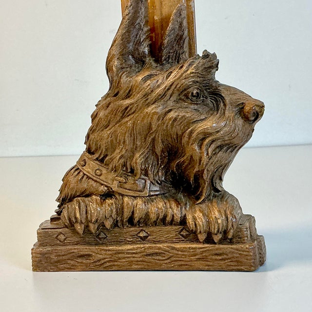 1960s Mid-Century Boho Chic Americana Syroco Scottish Terrier Brush Holder Kitchen Accessory. For Sale - Image 14 of 15