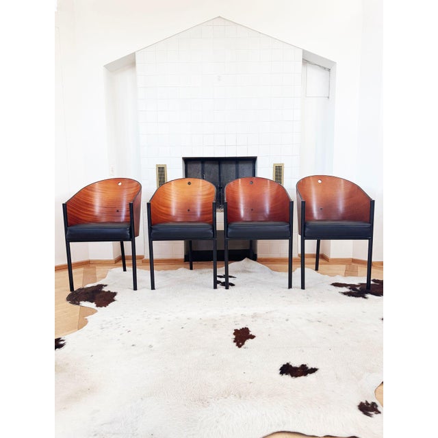Mid-Century Modern Original 1984 "Costes" Dining Chairs Attributed to Philippe Starck for Driade — Set of 4 For Sale - Image 3 of 16