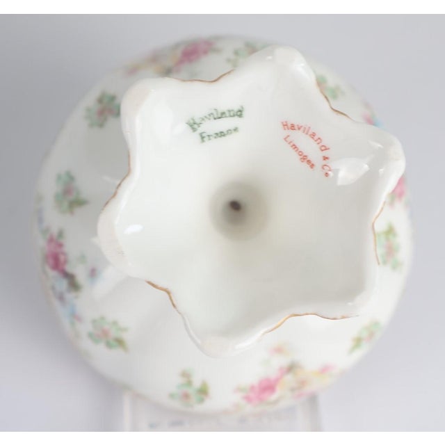 Limoges, France Early 20th Century Haviland Limoges France Hand-Painted Floral Footed Sherbet Dessert Cups - Set of 5 For Sale - Image 4 of 9
