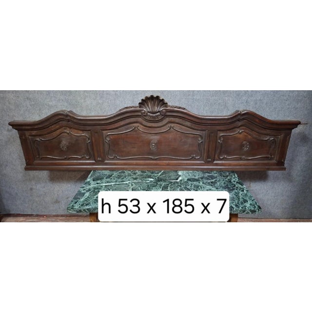 French Louis XV Style Carved Wooden Bed Pediment, 19th Century For Sale - Image 3 of 9