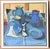 Helmut Meyer-Weingarten 1911 Weingarten – 1994 Karlsruhe "Still Life with Blue Jugs and Blue Plate," 1977 Oil on burlap,...