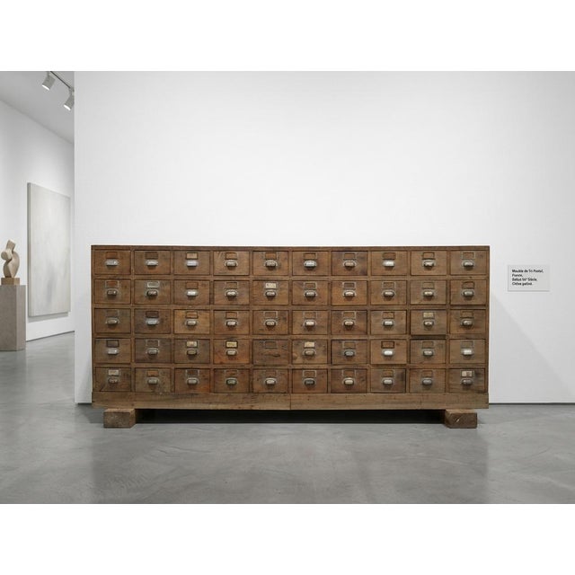 Antique French Postal Sorting Cabinet, 1910, in Very Good conditions. Designed 1890 to 1919 This piece has an attribution...