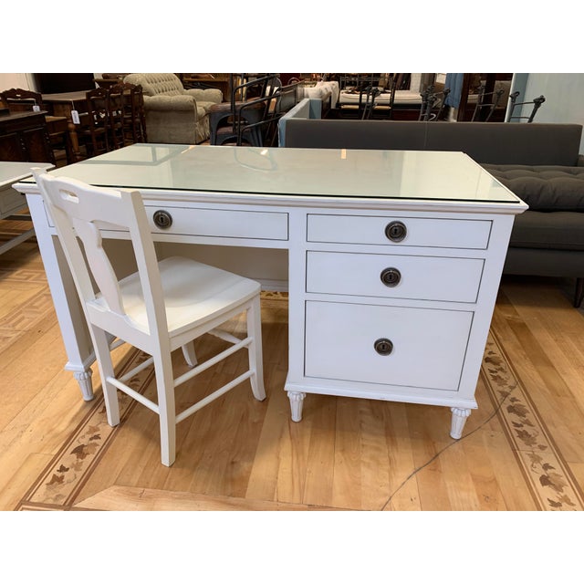 Restoration Hardware Maison Antique White Desk Chairish