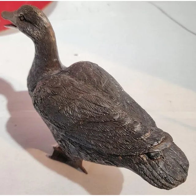 Mid 20th Century Early 20thc Brass Duck Ornament For Sale - Image 5 of 7