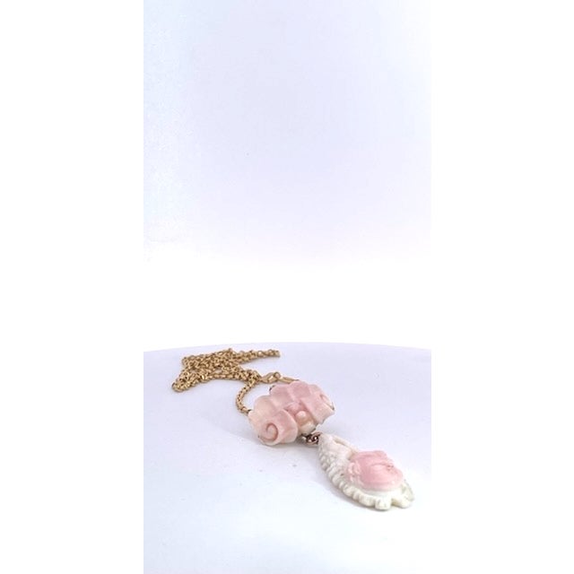 1930s Conch Shell Carved Pendant For Sale In Los Angeles - Image 6 of 9