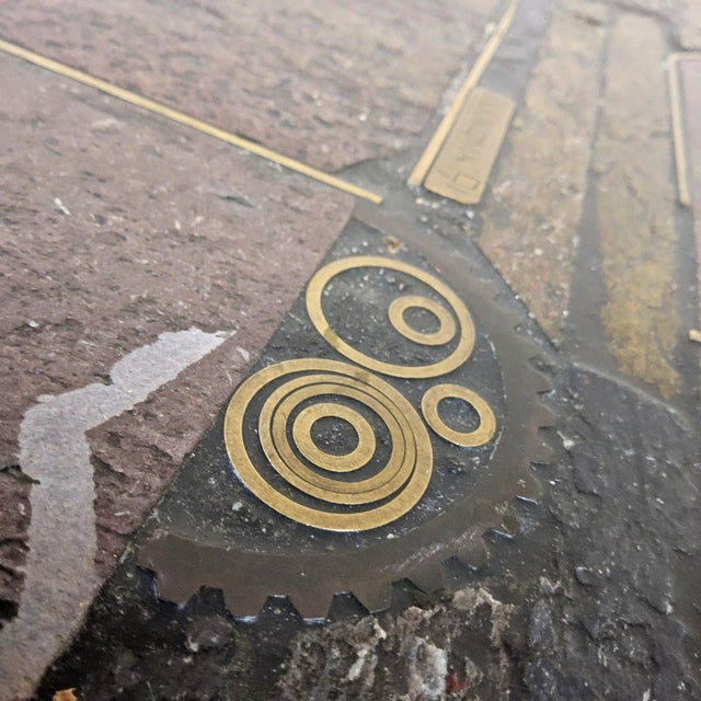 Vintage Handmade Slate and Gears Coffee Table by Marcus Kingma, 1990 For Sale - Image 6 of 18