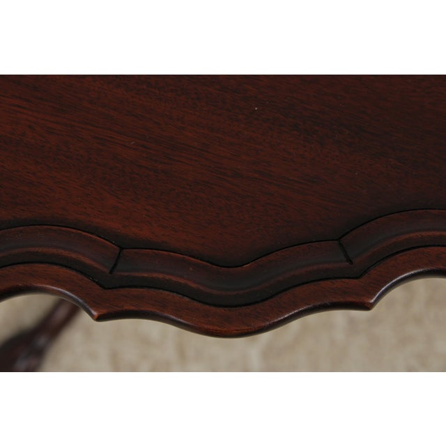 Henkel Harris Mahogany Pie Crust Tilt Top Table For Sale - Image 9 of 15
