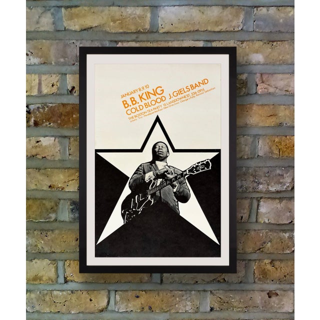A scarce original concert poster for a run of shows headlined by B.B. King with support from Cold Blood and J. Geils Band...