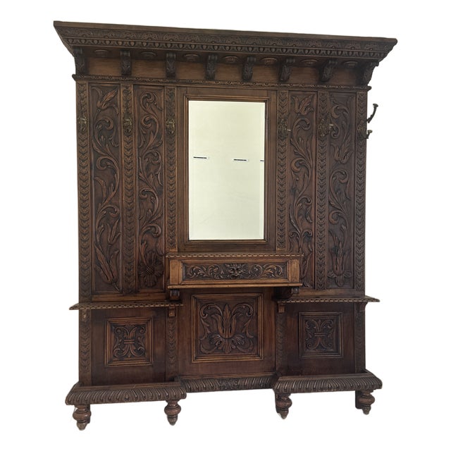 Antique Italian Hall Tree For Sale