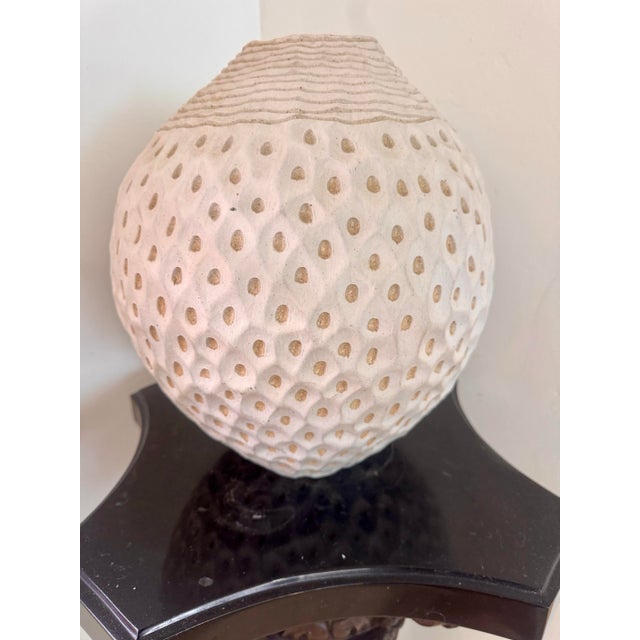 Larry Halvorsen Hand-Built Sgraffito Porcelain Vase, 1990 For Sale - Image 10 of 12