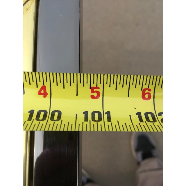 Chrome & Brass Smoked Glass Extendable Dining Table Manner of Milo Baughman for Design Institute of America For Sale - Image 12 of 13