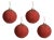 Metallic Matte Red Ball Ornaments, Set of 4, 4.75" For Sale