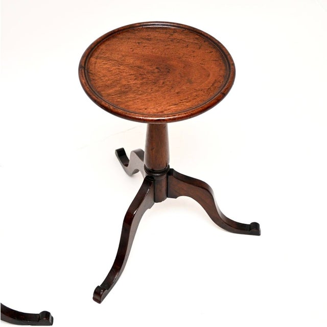 Wood Antique Georgian Wine Tables, 1770, Set of 2 For Sale - Image 7 of 11
