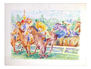 Rae Jockey no. 6 - Original Lithograph y S. Mendjisky - 1970s 1970s