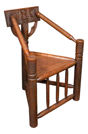 Antique Turner's Chair, English Oak, Warwick, Old Saxon, Elbow Seat, Victorian