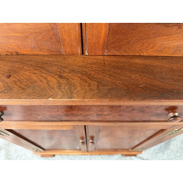 Antique Bench-Made Burled Walnut Corner Cabinet For Sale - Image 12 of 12