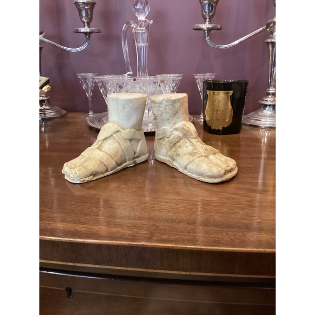 Alabaster Antique Style French Plaster Sculptor’s Study - Sandler Feet Fragment For Sale - Image 8 of 10