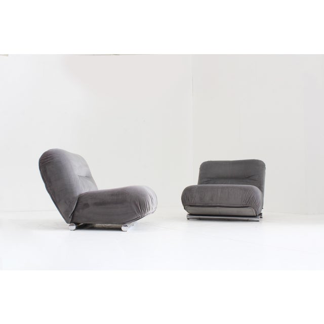 Textile Munari Lounge Chairs by Giuseppe for Poltrona Munari, Italy, 1970s, Italy Set of 2 For Sale - Image 7 of 16