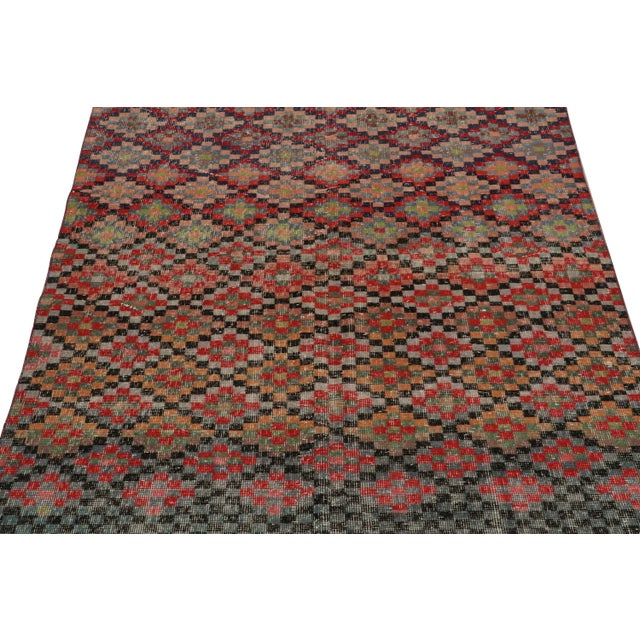 Traditional Vintage Zeki Müren Rug in Polychromatic Geometric Pattern - by Rug & Kilim For Sale - Image 3 of 8