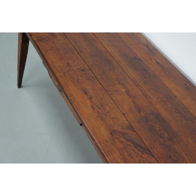 Antique French Rustic Farmhouse Dining Table in Oak and Fruitwood, 1800s For Sale - Image 4 of 18
