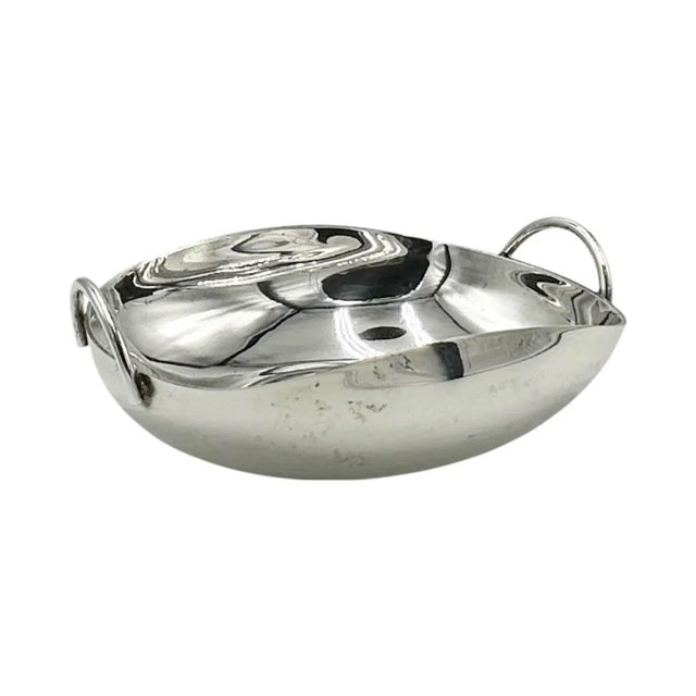 Vintage Christian Dior Paris Silver Plated Trinket Dish With Handles Italy For Sale - Image 10 of 12
