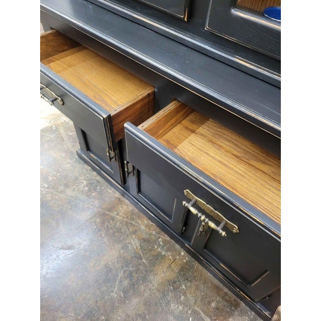 DESCRIPTION: A beautiful two-piece hutch that hits that sweet spot between classic farmhouse and elevated vintage. The...