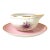 New Vista Alegre Illuminati Sauceboat With Matching Pink Under Plate Portugal Luxury Hand Painted Porcelain Watercolor Lotus Flower New With Tag For Sale