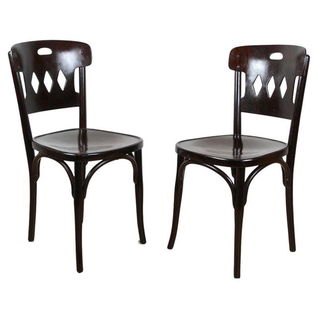 Art Nouveau Bentwood Chairs attributed to Kohn, Vienna, 1910s, Set of 2 For Sale - Image 14 of 14