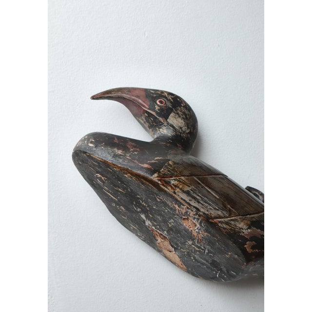 Scandinavian Folk Art Carved Decoy Duck, Denmark, 1910s For Sale - Image 12 of 13