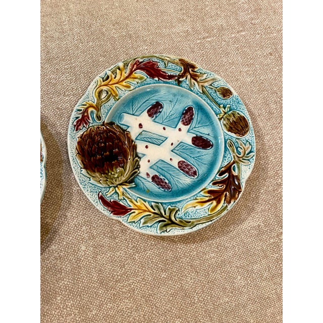 French French Majolica Asparagus Plate, 19th Century Choisy-Le-Roi For Sale - Image 3 of 10
