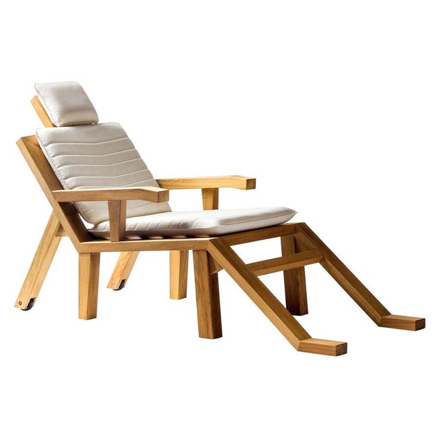 Portlligat Wood Sculpture Sunbed with Cushion by Salvador Dali For Sale - Image 8 of 8