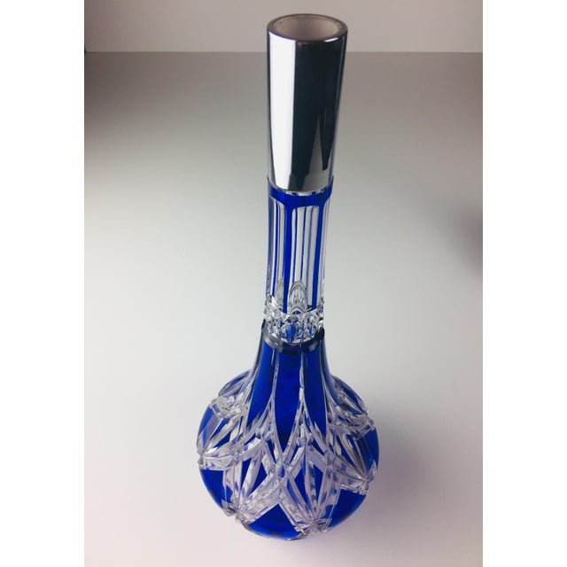Mid 20th Century Mid Century Large Royal Blue French Baccarat Crystal