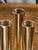 Gold Tubular Candlesticks and Bud Vases in Brass, 1950s, Set of 5 For Sale - Image 8 of 15