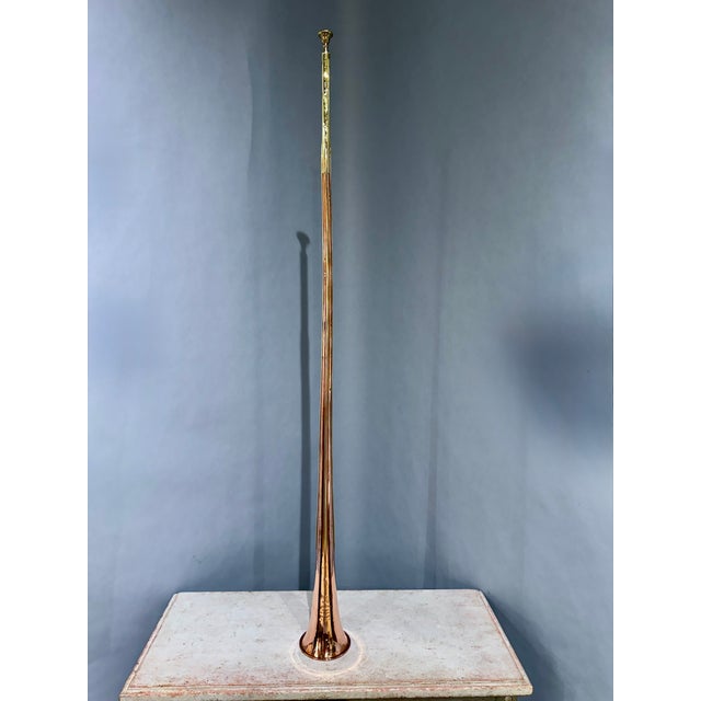 Victorian Antique English Brass and Copper Coaching Horn by Boosey & Co., Circa 1880 For Sale - Image 3 of 17