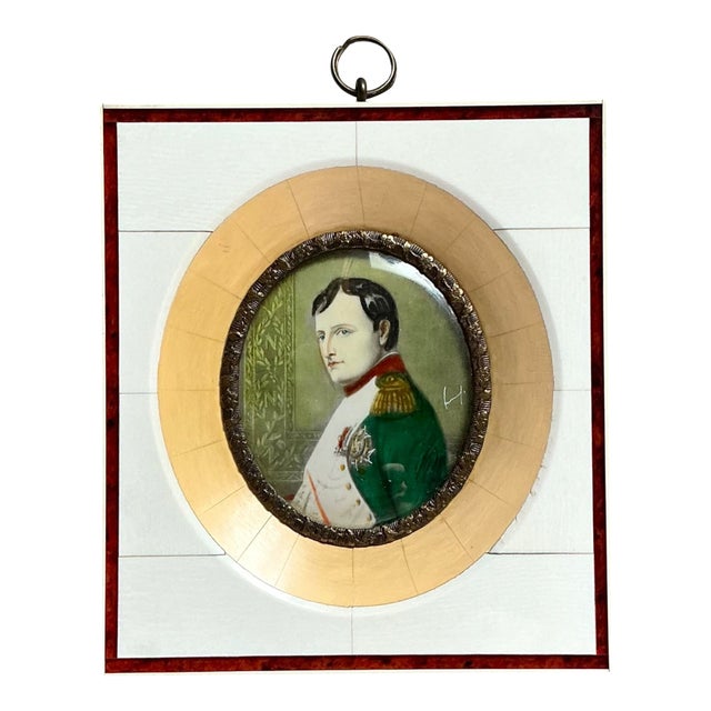 Vintage German Hand-Painted Portrait For Sale