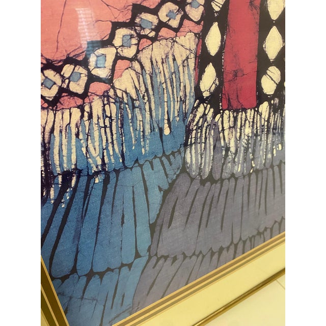 Late 20th Century Alice Valdez Batik Artwork Signed For Sale - Image 4 of 11