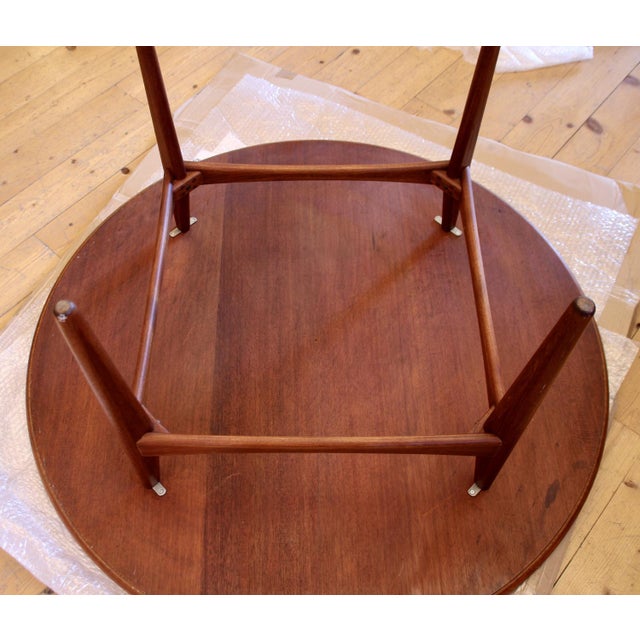 Swedish Round Teak Coffee Table by Karl-Erik Ekselius for Joc Vetlanda, 1950s For Sale - Image 10 of 18