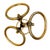 Metal 1960s Italian Tole Gilt Rope Three Ring Towel Holder For Sale - Image 7 of 7